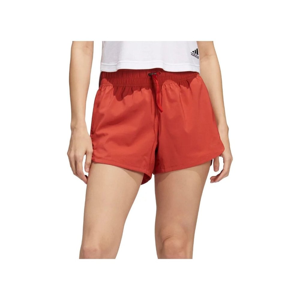 NEW Women's adidas Pacer Bungee Training Shorts Amber Size XS HN0836